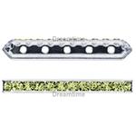 Dreamtime Crystal DC 77730 Rondelle Spacer Bars 5 Hole Olivine/Silver